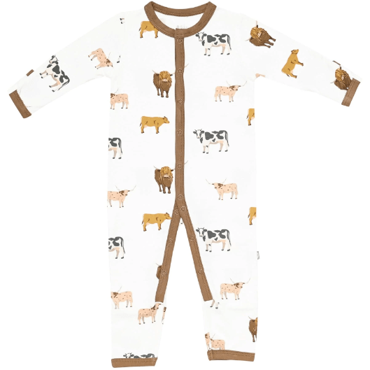 Kyte Baby Solid Snap Romper- Newborn Romper Kyte Baby NB Moo 