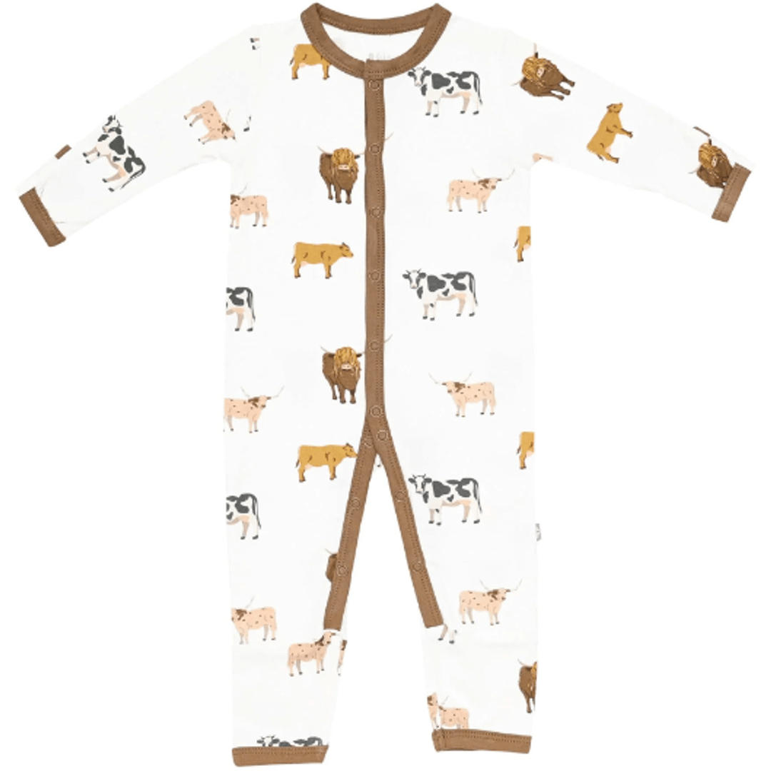 Kyte Baby Solid Snap Romper- 3/6 Months Romper Kyte Baby 3-6M Moo 