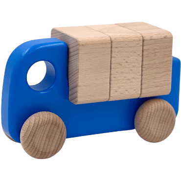 Bajo Car W/Blocks Vehicles Bajo Blue  