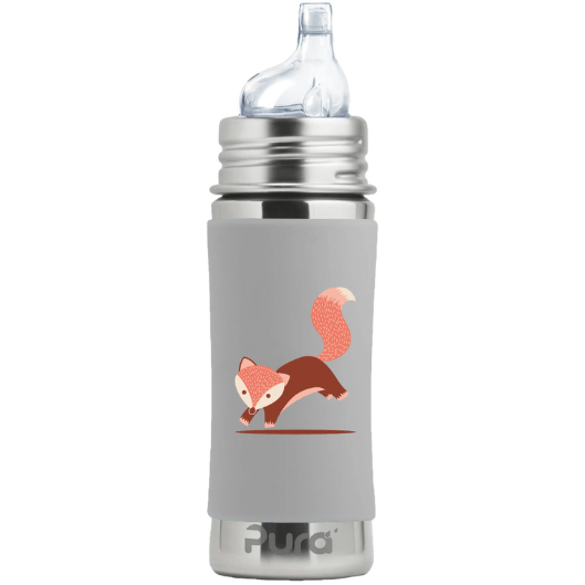 Pura Non Insulated Sippy Cup w/ Sleeve - Fox Bottles & Sippies Pura Stainless   