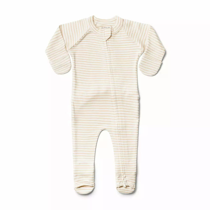 Goumi Footies 3-6M Footie Goumikids 3-6M Dune Stripe 