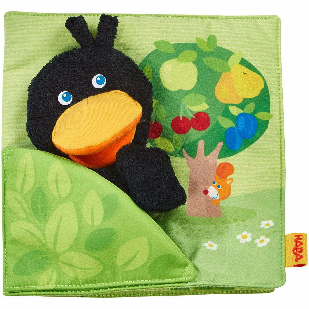 Haba Orchard Fabric Baby Book with Raven Finger Puppet Book Haba   