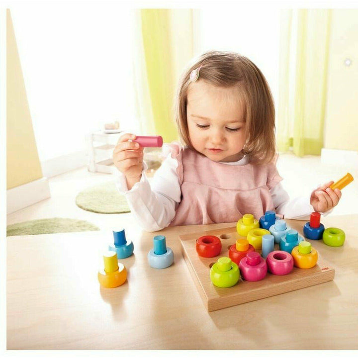 Haba Rainbow Whirls Pegging Game Puzzles & Mazes Haba   