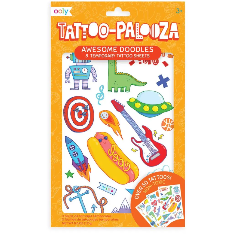 Ooly Tattoo Palooza Temporary Tattoo: Awesome Doodles Art Kit Ooly   