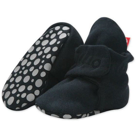 Zutano Organic Cotton Gripper Baby Bootie Footwear Zutano Black Cotton 3 Months 