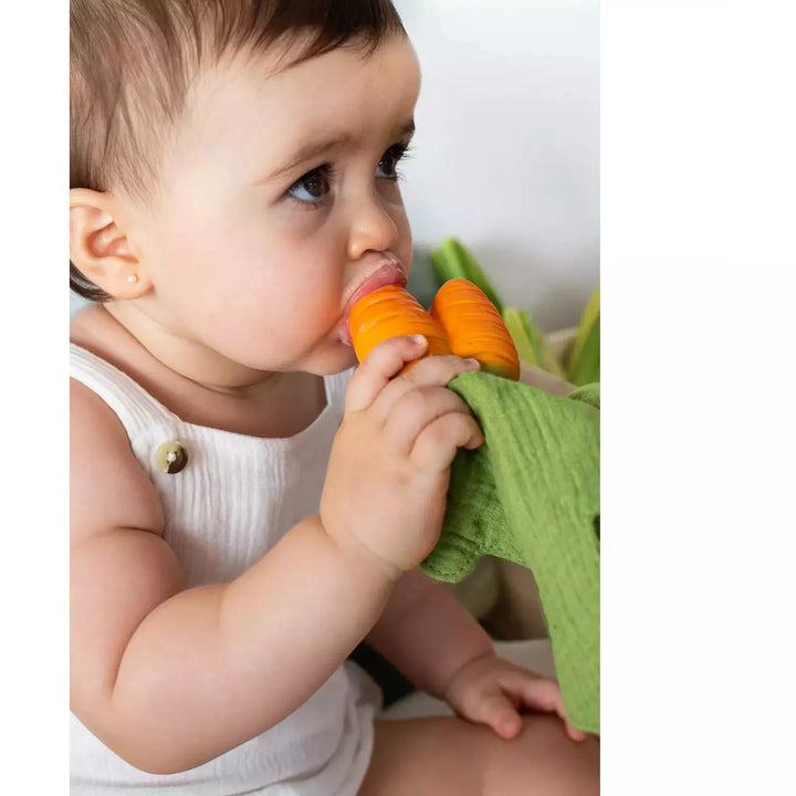 Oli & Carol Cathy the Carrot Mini Doudou Teether Pacifiers and Teething Oli & Carol   