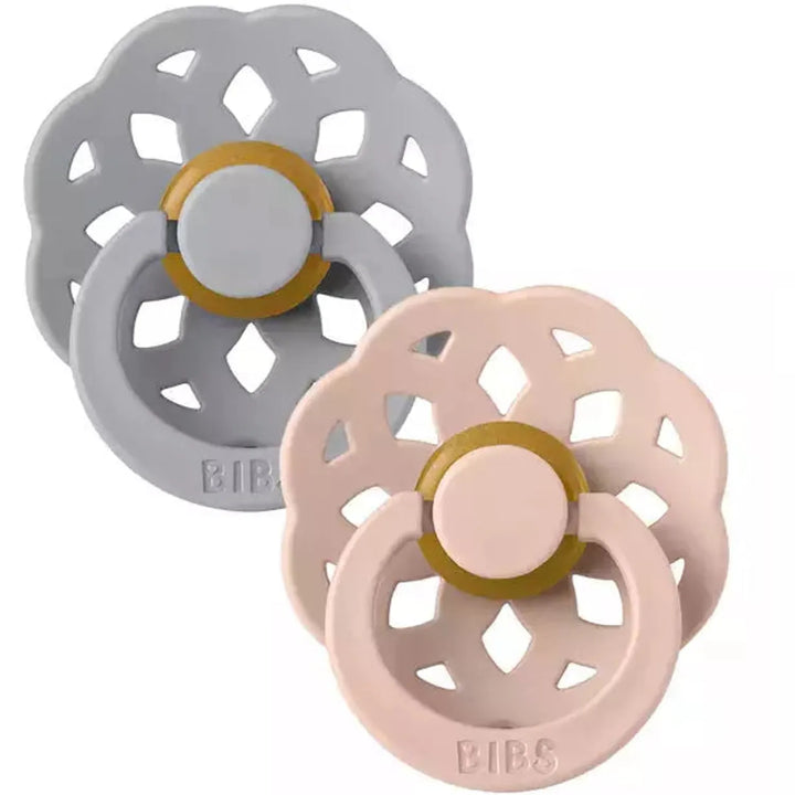 BIBS USA- BIBS Boheme Cloud/Blush - 2 PACK Pacifiers and Teething BIBS USA   