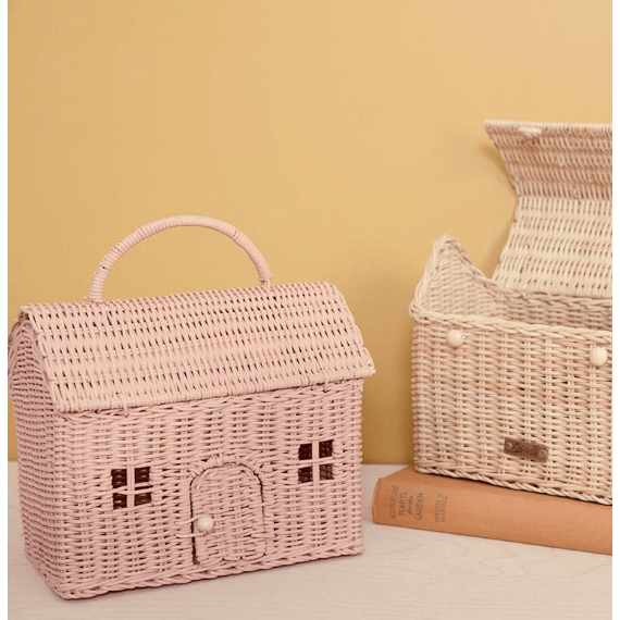 Olli Ella Rattan Casa Clutch Rose Baskets Olliella   