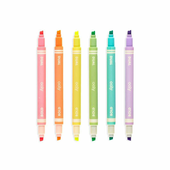 Ooly Dual Liner Double-Ended Highlighters - Set of 6 Markers Ooly   