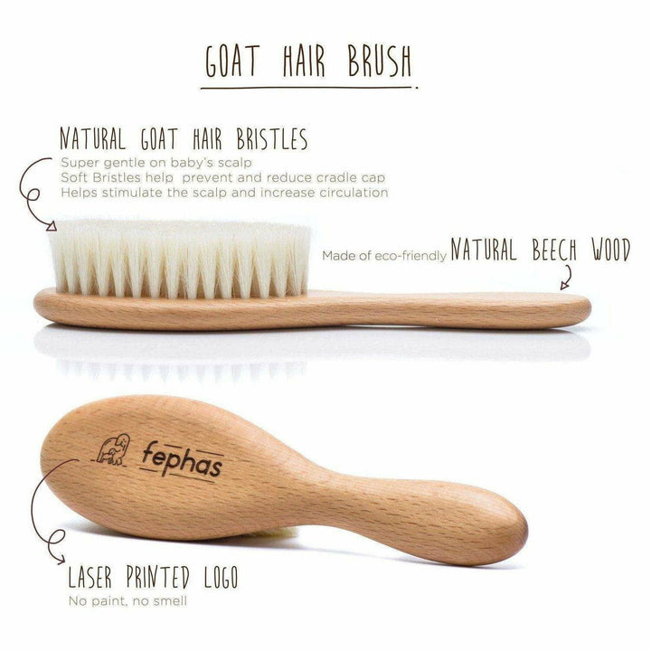 Fephas Baby Wooden Hairbrush Set Natural Toiletries Fephas   