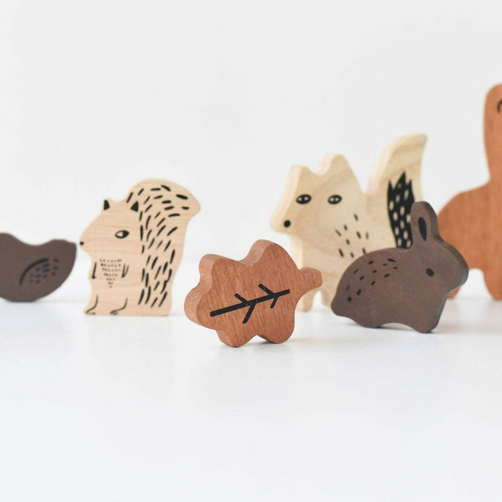 Wee Gallery Wooden Tray Puzzle - Woodland Animals 2nd Edition Wooden Toys Wee Gallery   