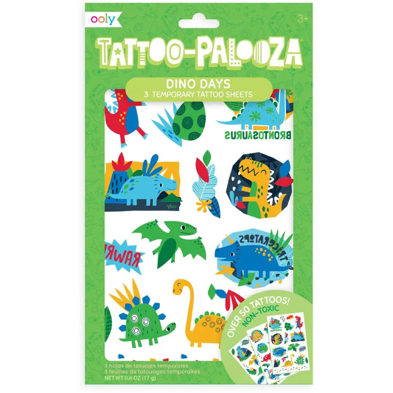 Ooly Tattoo Palooza Temporary Tattoo: Dino Days Dragons & Dinos Ooly   