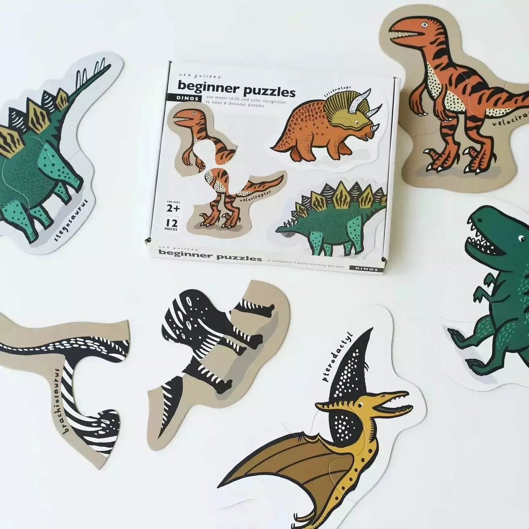 Wee Gallery Beginner Puzzles - Dino Wooden Toys Wee Gallery   