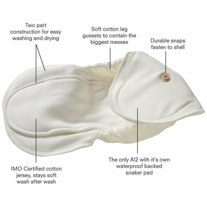 GroVia Organic Cotton Soaker Pad: 2-Pack Hybrid GroVia   