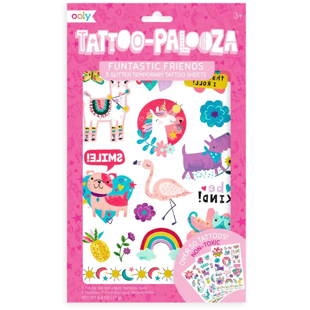 Ooly Tattoo Palooza Temporary Tattoo:  Funtastic Friends Art Kit Ooly   