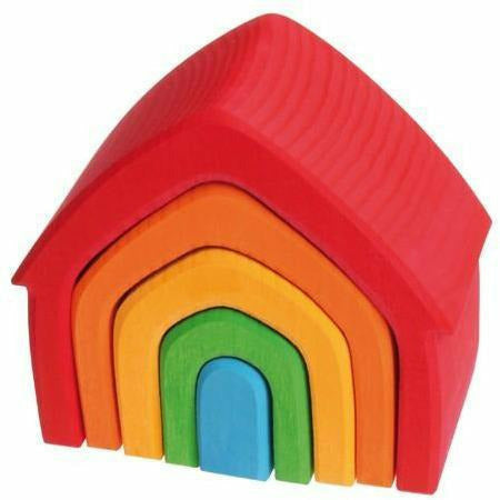 Grimm's Rainbow House Sorting & Stacking Toys Grimm's   