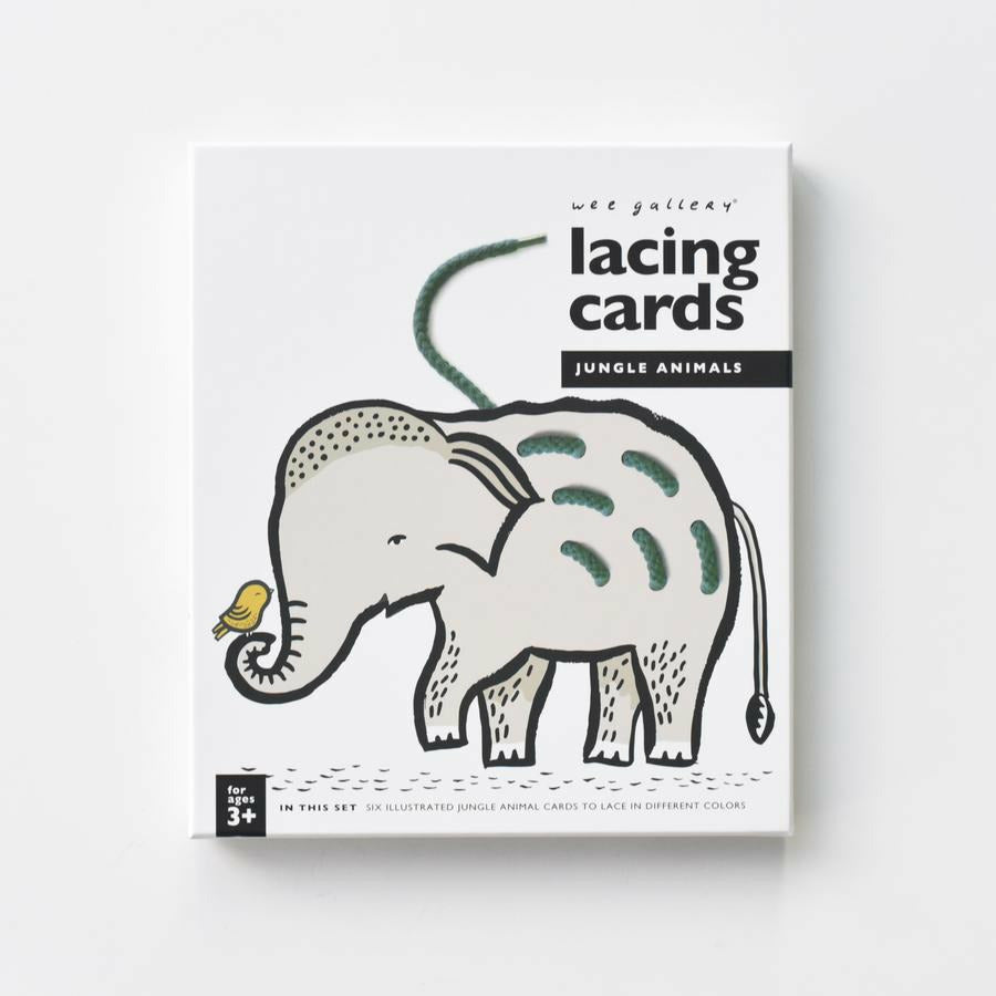 Wee Gallery Lacing Cards - Jungle Animals Puzzle and Educational Wee Gallery   