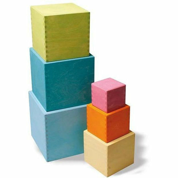 Grimm's Large Set of Boxes Pastel Sorting & Stacking Toys Grimm's   