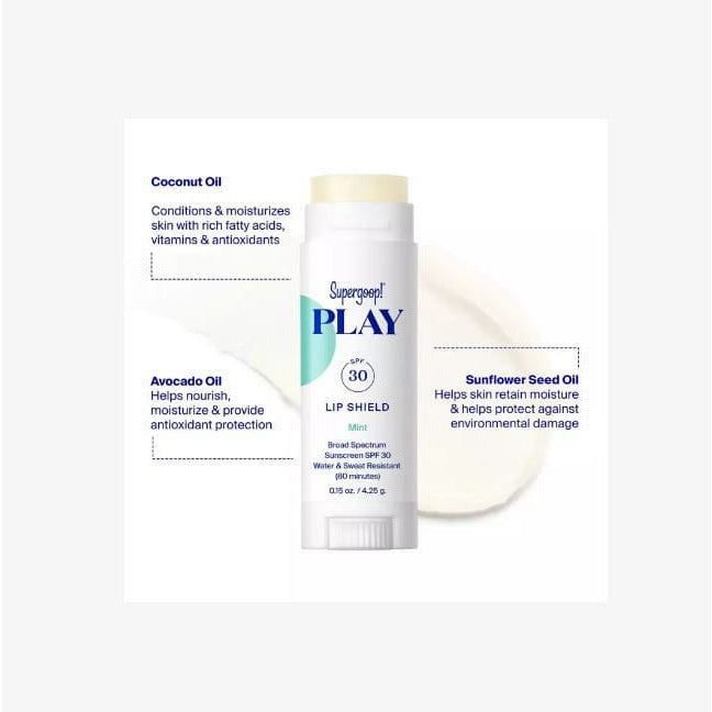 Supergoop! PLAY Lip Shield SPF 30- Mint Sunscreen Supergoop   