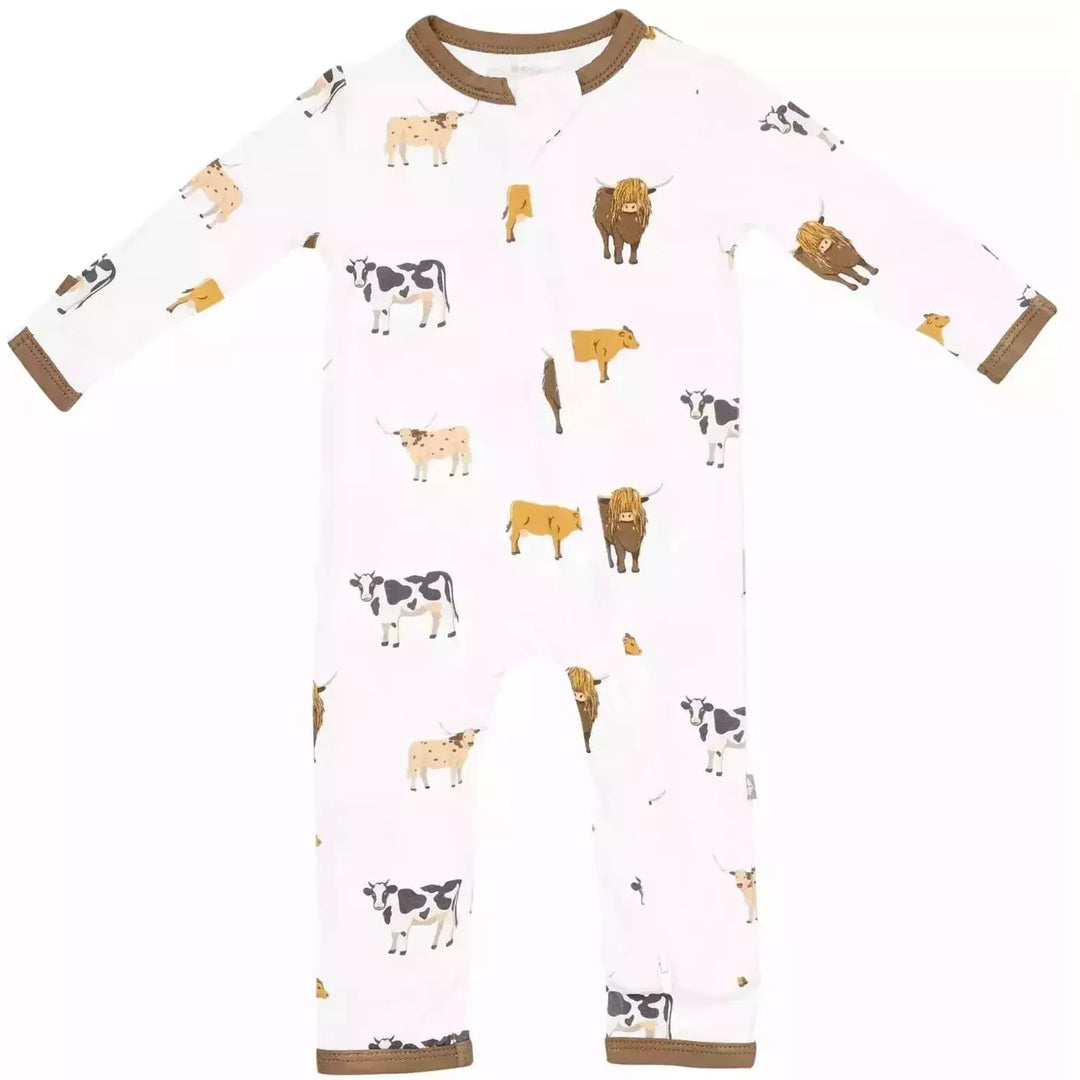 Kyte Baby Zippered Romper 0-3M Romper Kyte Baby 0-3M Moo 