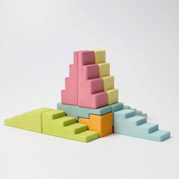 Grimm's Stepped Roofs Pastel Wooden Toys Grimm's   