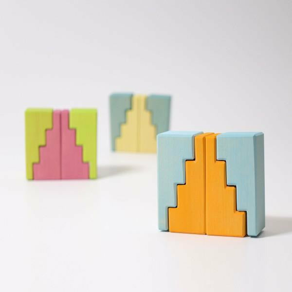 Grimm's Stepped Roofs Pastel Wooden Toys Grimm's   