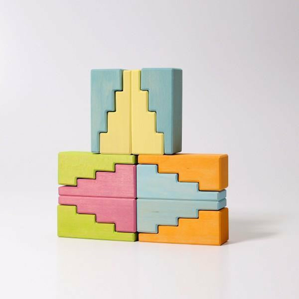 Grimm's Stepped Roofs Pastel Wooden Toys Grimm's   