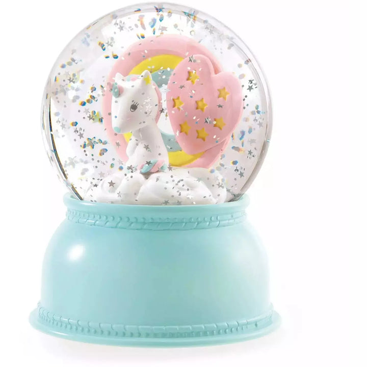 Djeco Unicorn Snow Globe Night Light Musical Djeco   