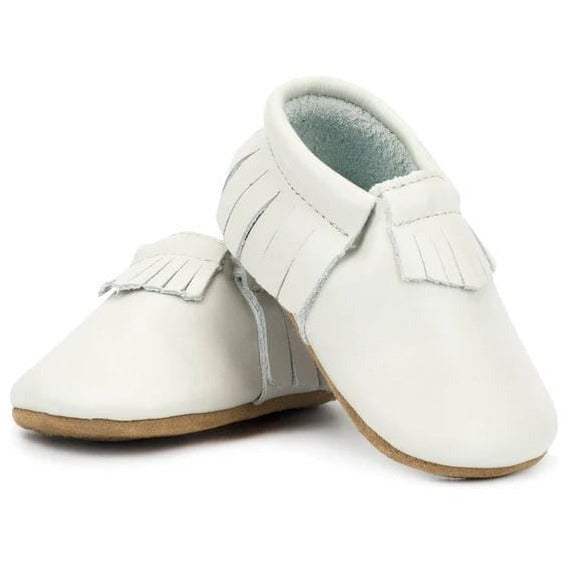 Zutano Leather Fringe Moccasins Footwear Zutano Pearl 6 Months 