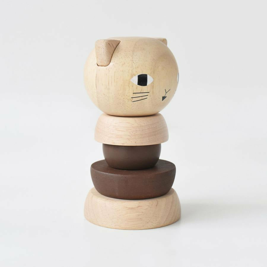 Wee Gallery Wood Stacker - Cat Wooden Toys Wee Gallery   