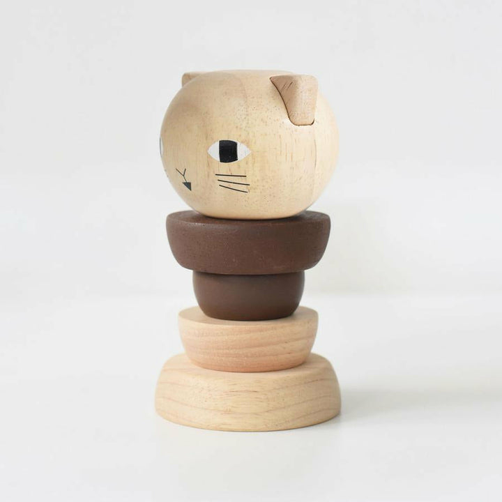 Wee Gallery Wood Stacker - Cat Wooden Toys Wee Gallery   