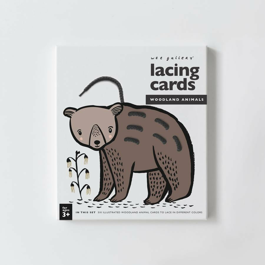 Wee Gallery Lacing Cards - Woodland Animals Puzzle and Educational Wee Gallery   