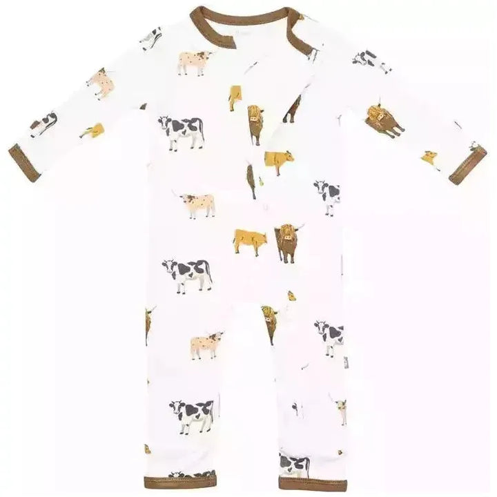 Kyte Baby Zippered Romper 6-12M Romper Kyte Baby 6-12M Moo 